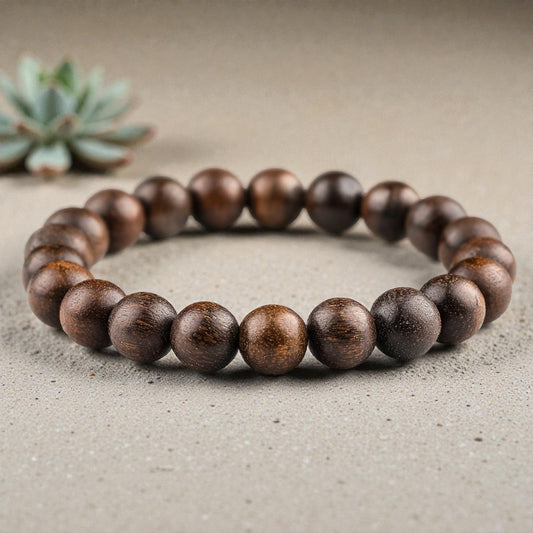 Evanori Natural Sandalwood Beaded Bracelet